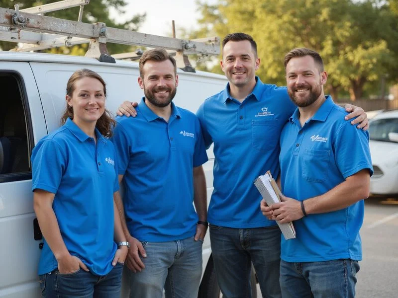 Hoarder Cleanup Co team in professional uniforms